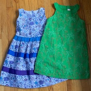 2 Dresses (Epk and Gymboree)Floral and Palm print Kid dresses size 8
